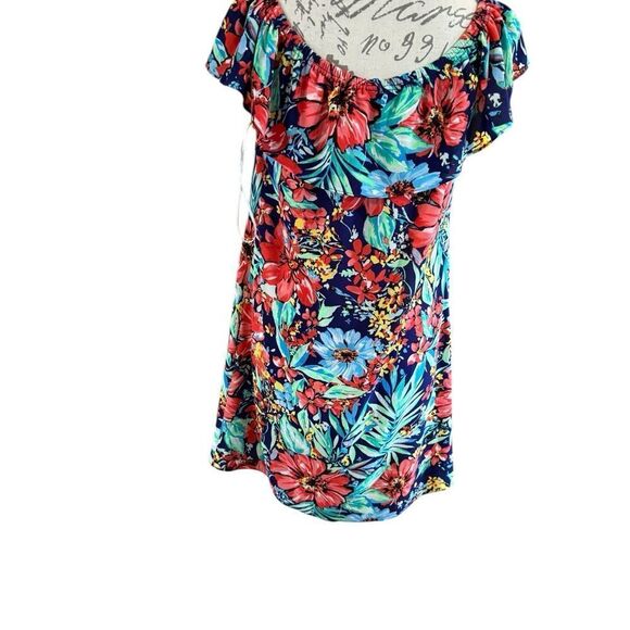 Chetta B Red and Blue Ruffled Tiered Sundress - Picture 3 of 10